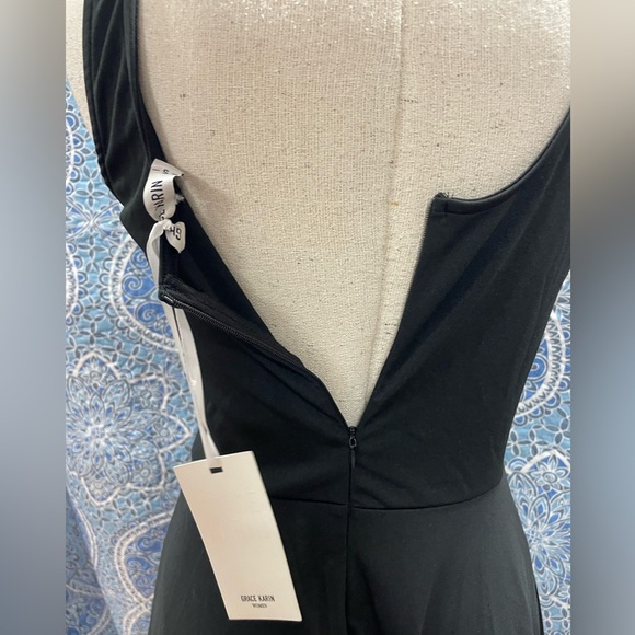 Sleeveless lace black evening dress - Picture 5 of 8